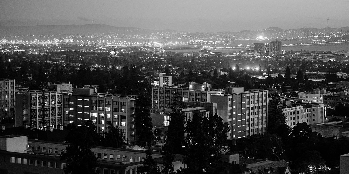 Blick von oben auf die Stadt